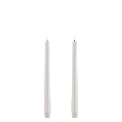 Uyuni dinerkaars taper candle Vanilla 2,3 x 25,5 cm (set a 2)
